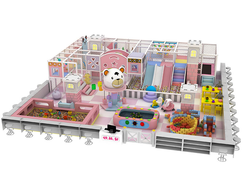 Kindergarten kids nursery indoor soft playground with slide factory