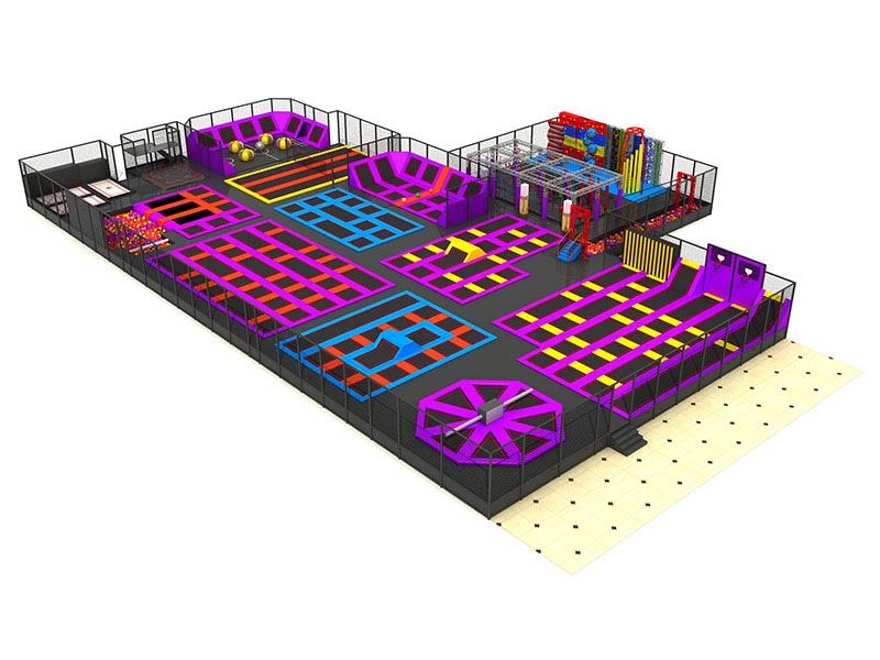 מפעל מרכז משחק מכשירי טרמפולינה להתעמלות מקורה בהתאמה אישית