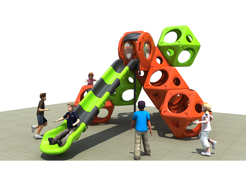 Kids school amusement plastic climbing slide eqipment manufacturer