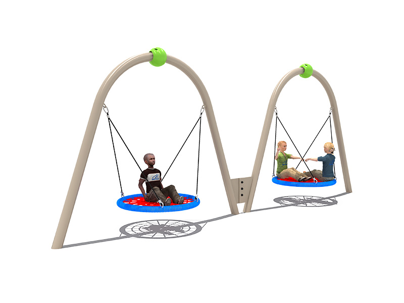 Special design large combination outdoor swing with two nest swing