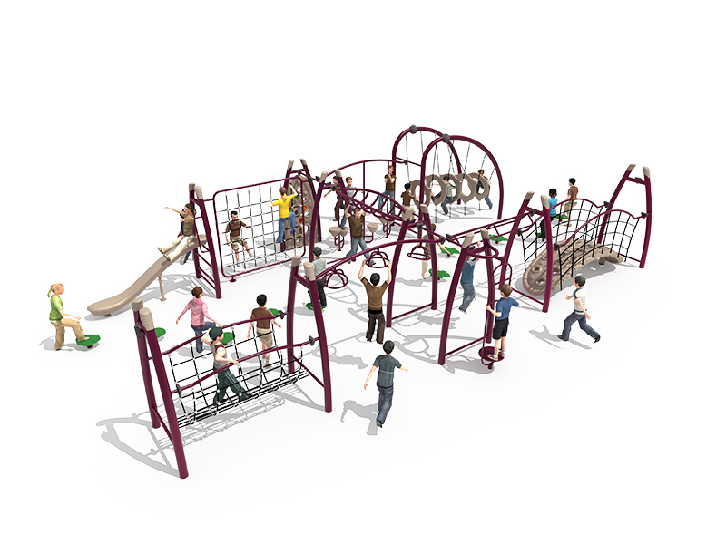 Outdoor adventure park obstacle course playground equipment manufacturer