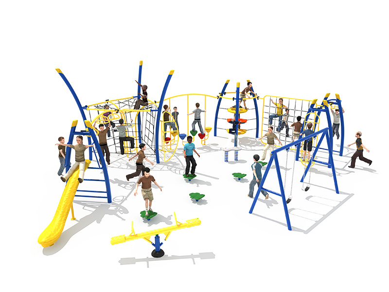 Sport equipment strength training rope course adventure with slide