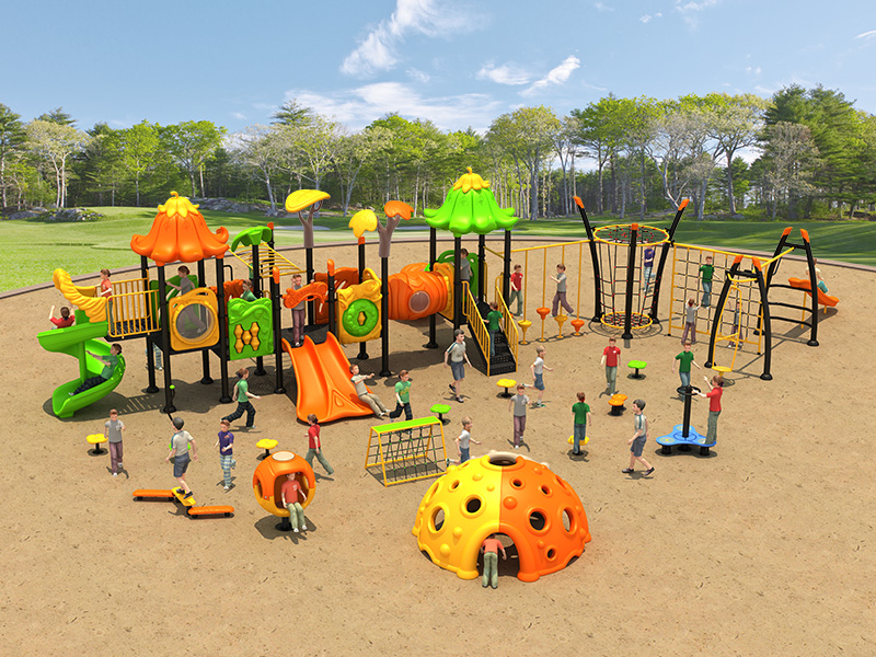 China leisure outdoor climbing playground equipment with slide factory