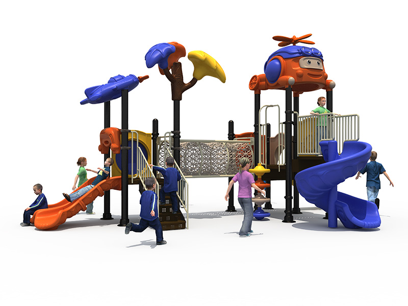 School children playland outdoor playground equipment with slide